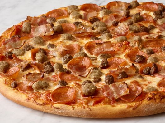 Loaded meat pizza