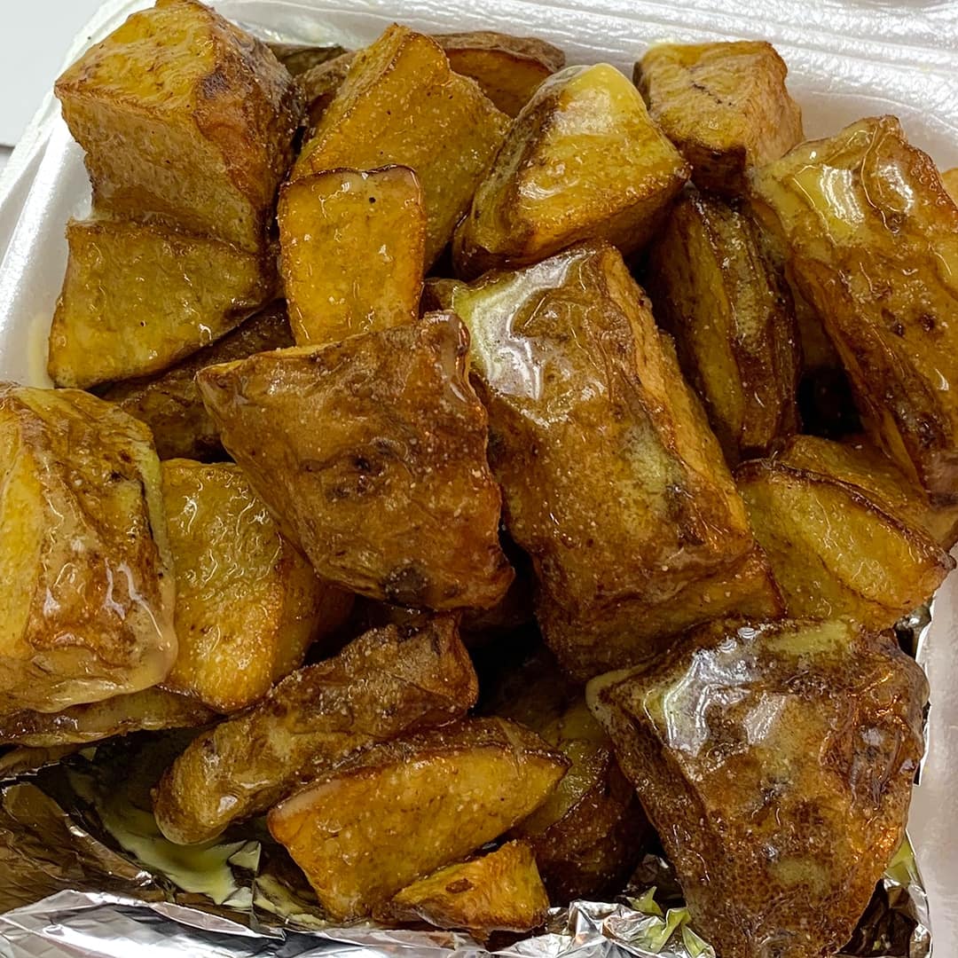 Broasted potatoes